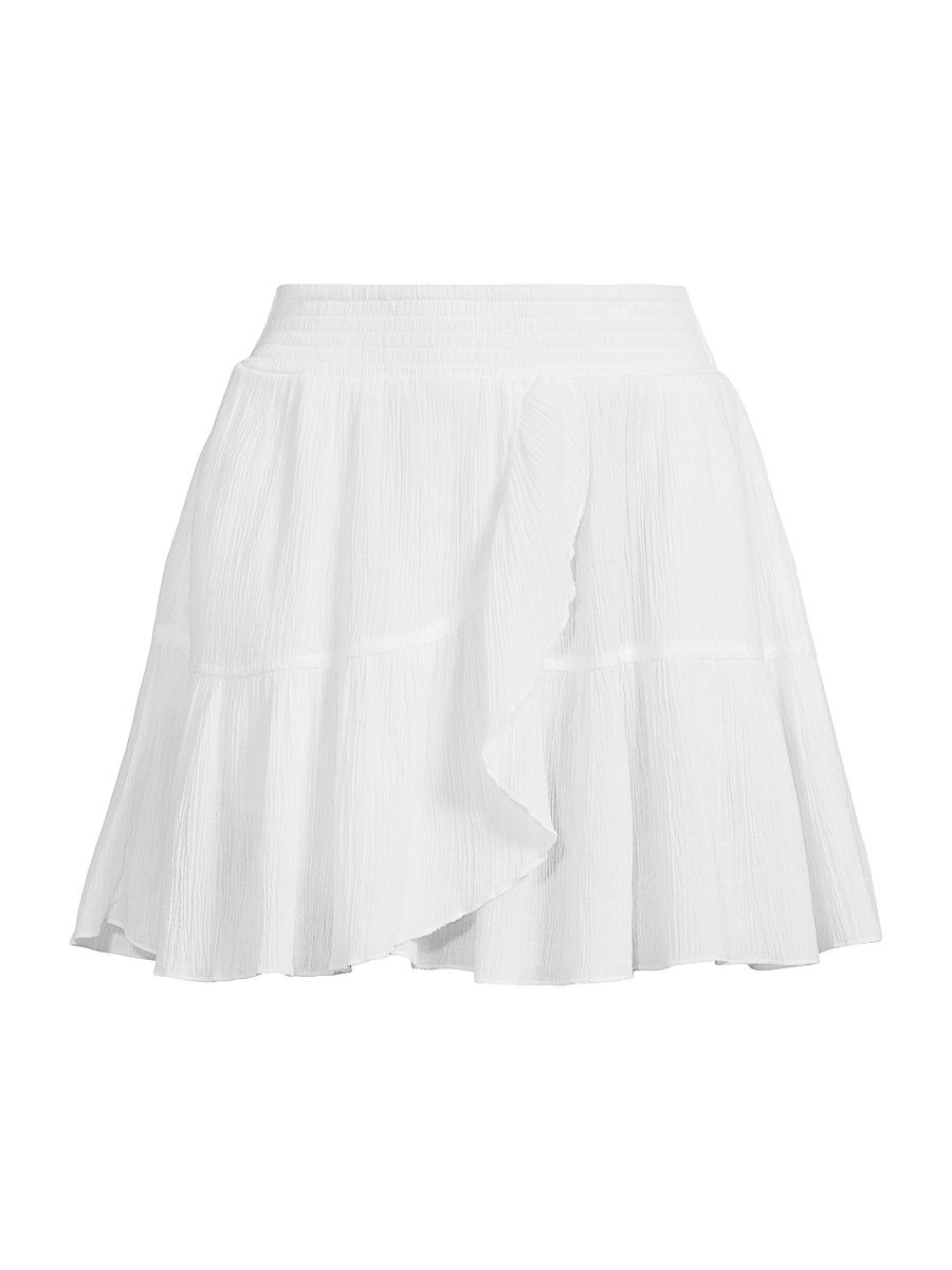Women's Izzy Cotton Wrap Skirt - Fresh White - Size Medium