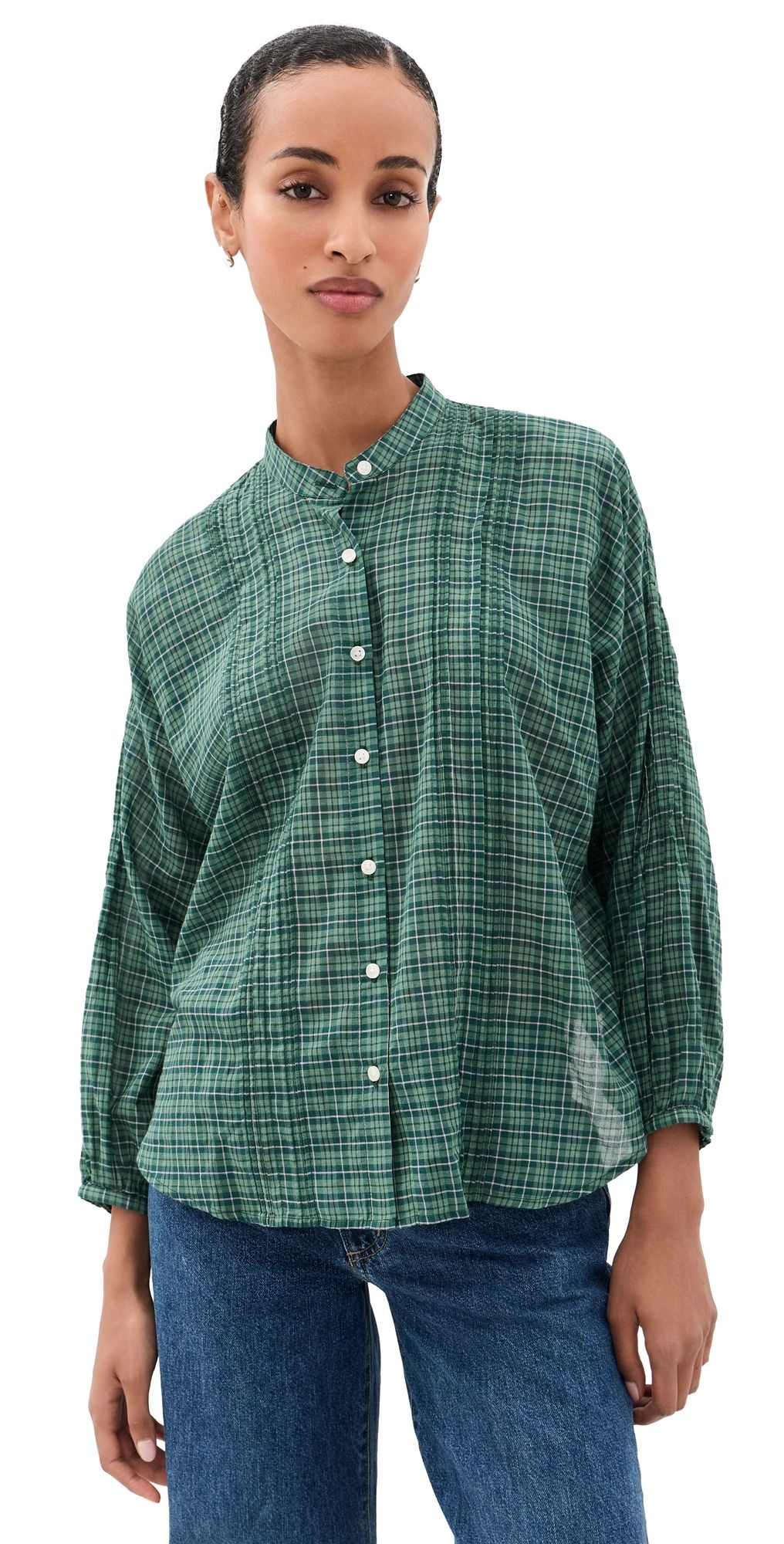 Birds of Paradis Murin Tartan Jordyn Blouse Muir Tartan S