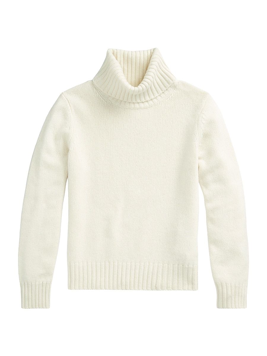 Women's Wool Turtleneck Sweater - Authentic Cream - Size XS