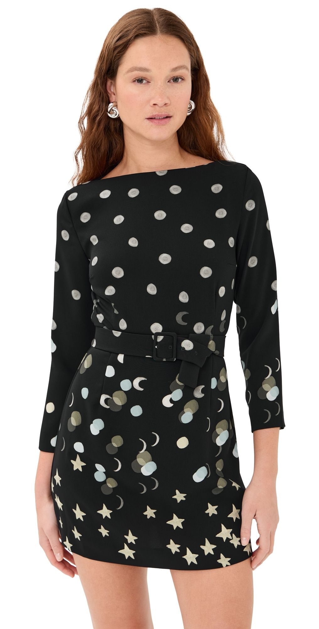 Bernadette Luce Short Dress Polka Sun To Moon/Black 42