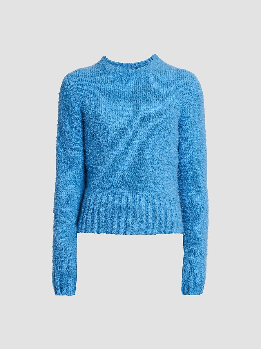 Men's High Pile Crewneck Sweater - Turquoise - Size 42