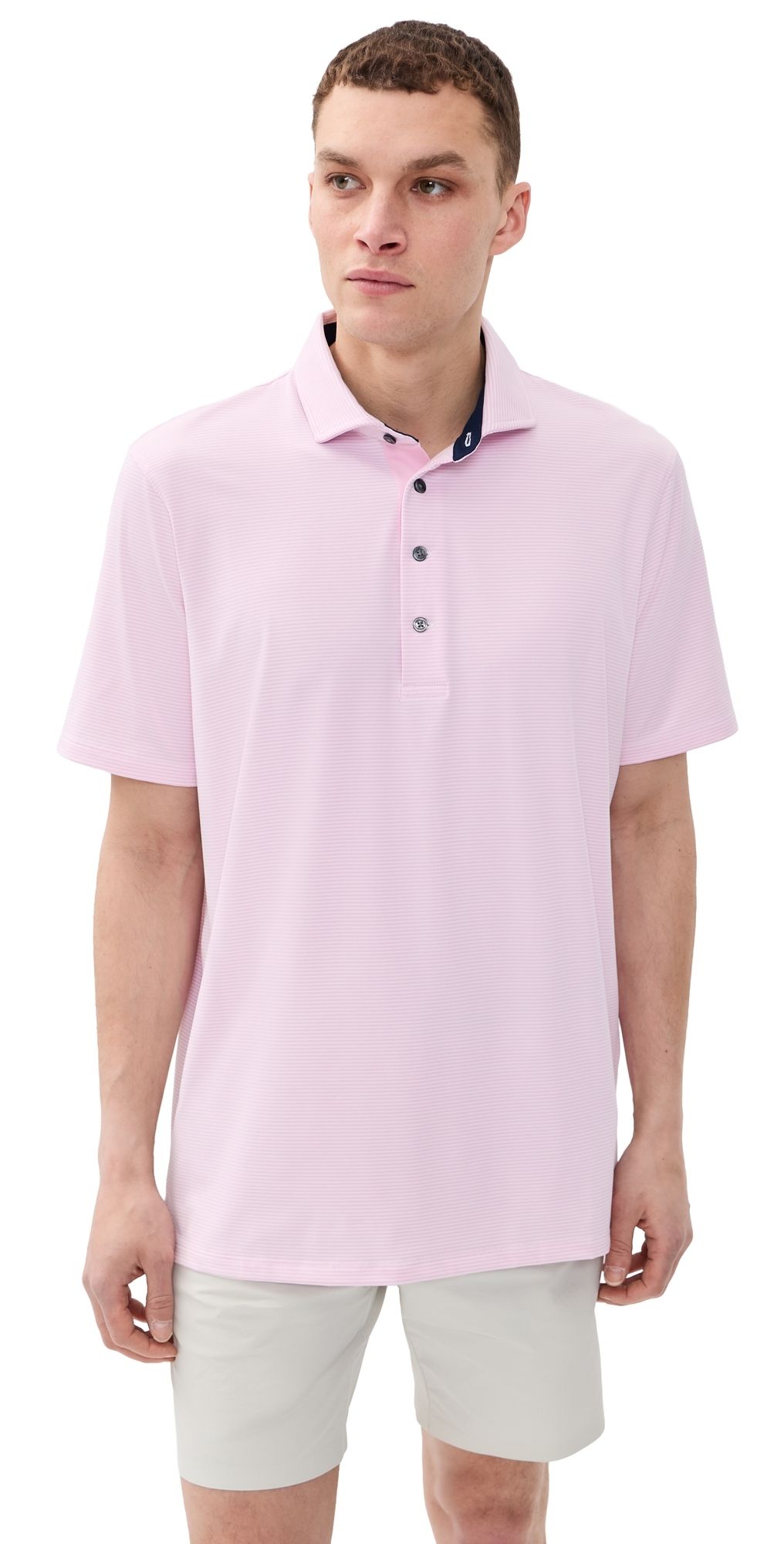 Greyson Saranac Striped Polo Sunrise/Arctic XL