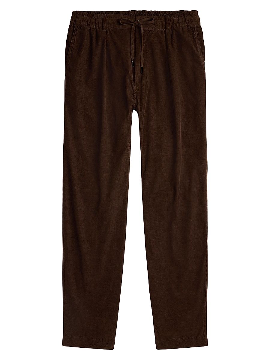 Men's Stretch-Cotton Drawstring Pants - Dark Brown - Size XXL
