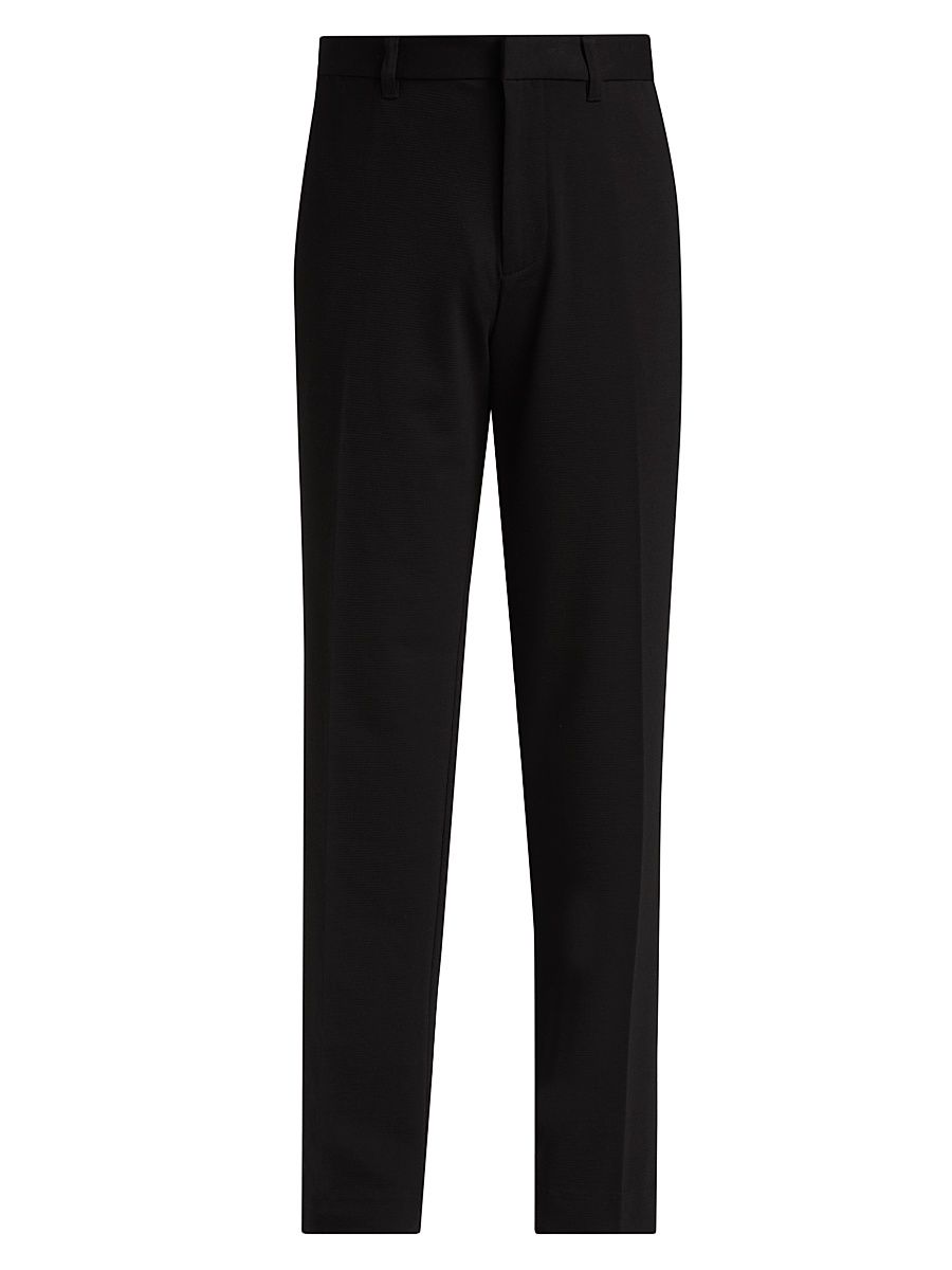 Men's Horizontal Texture Trousers - Black Beauty - Size 42