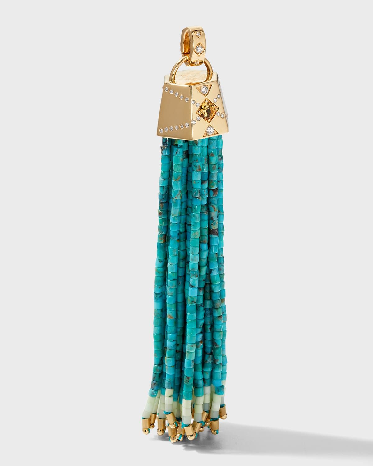 Turqoise and Citrine Tassel