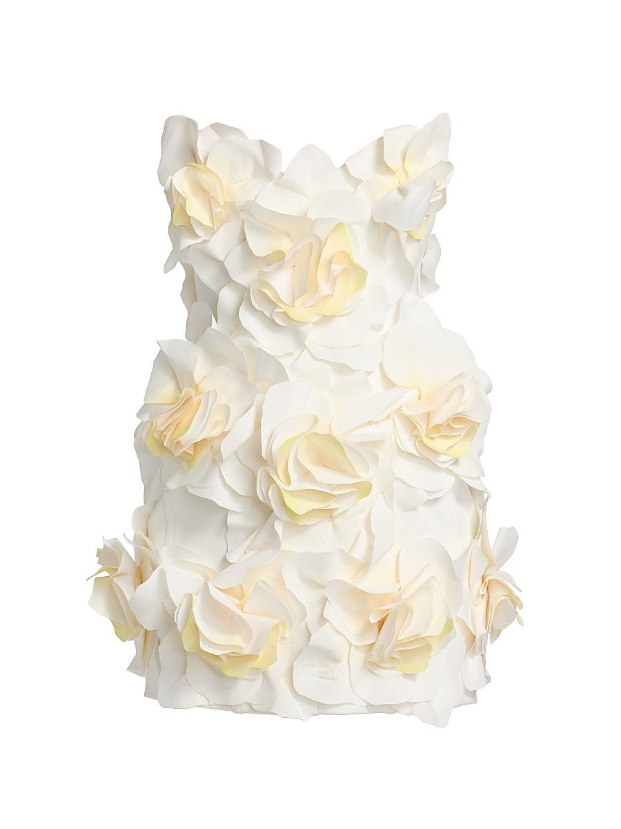 Women's Jackhill 3D Floral Minidress - Ivory - Size 12