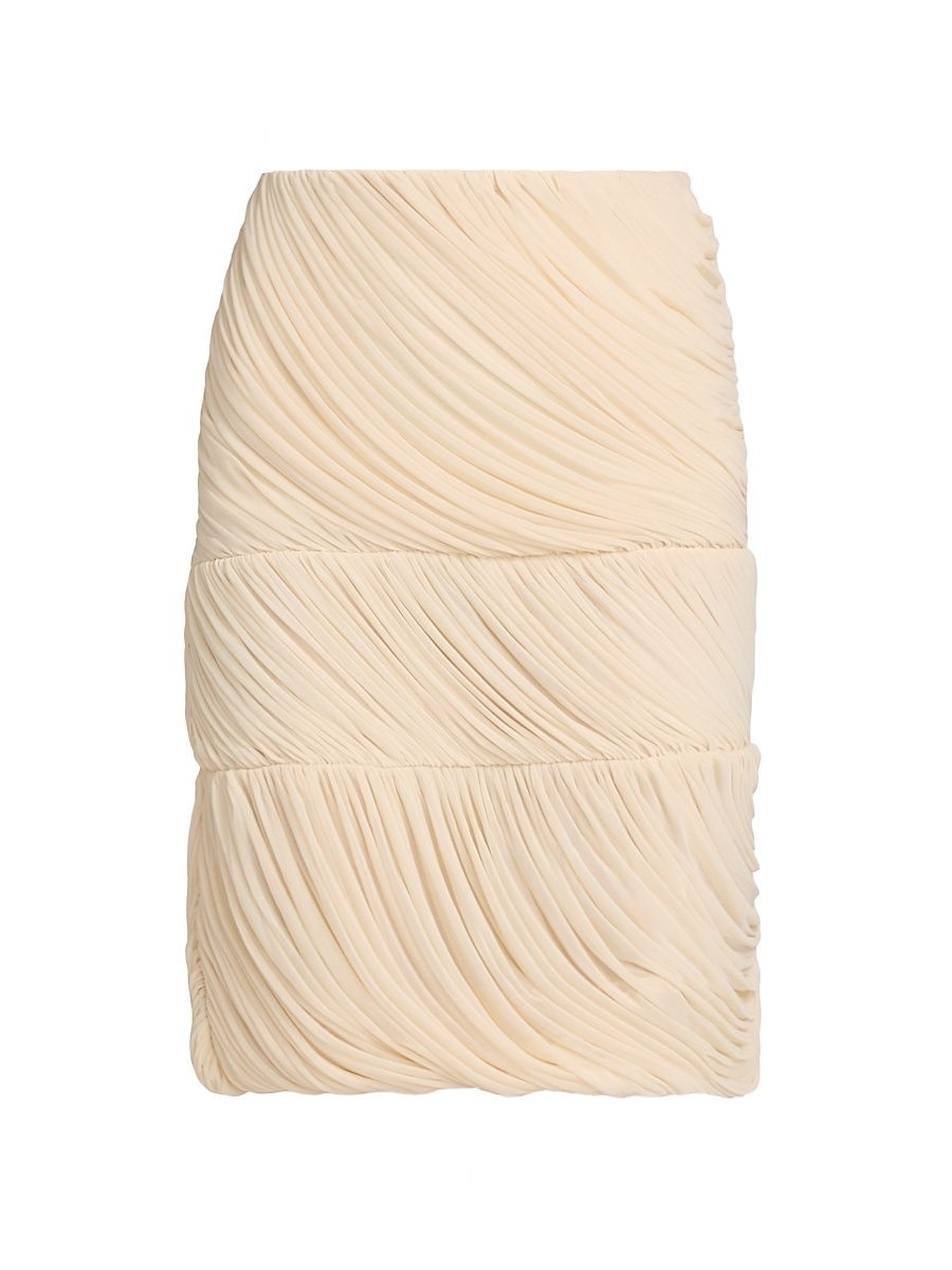 Women's Alory Drape Jersey Skirt - Ivory - Size XL