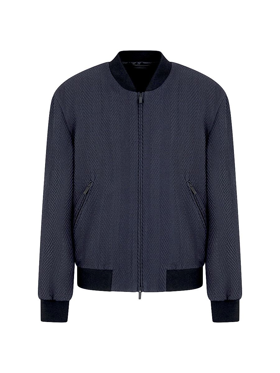 Men's Exploded Herringbone Jacket - Black Beauty - Size 42