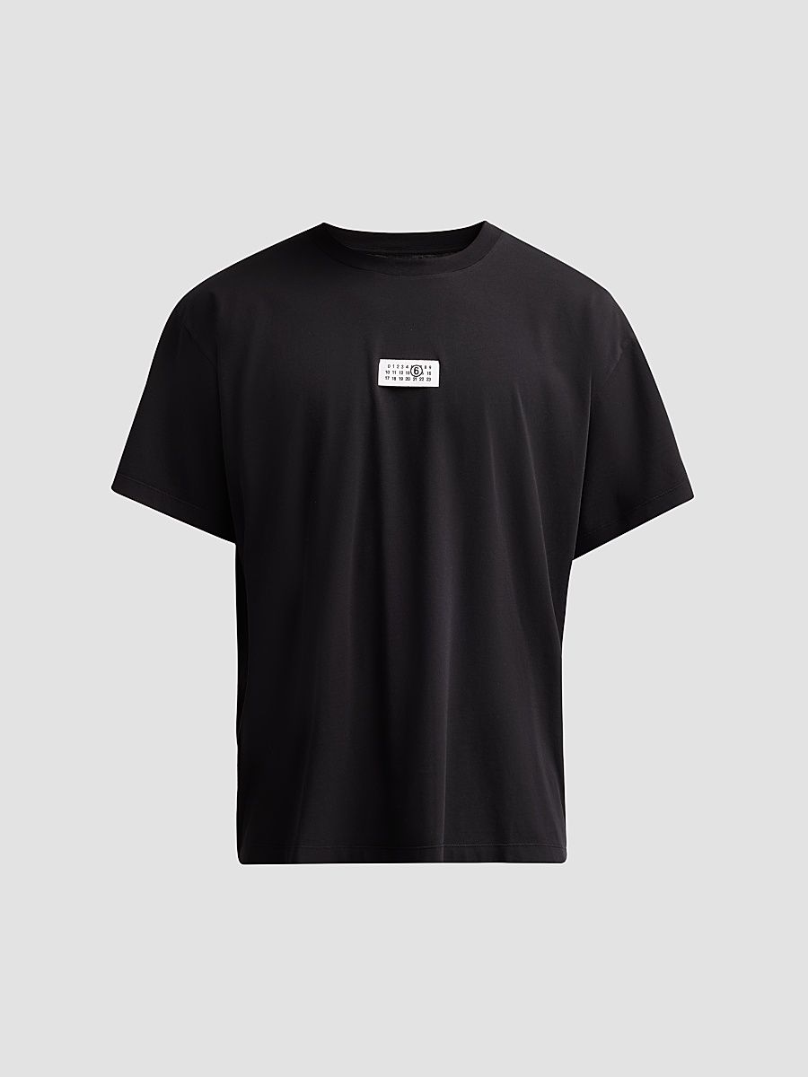 Men's Logo Cotton Crewneck T-Shirt - Black - Size XXL