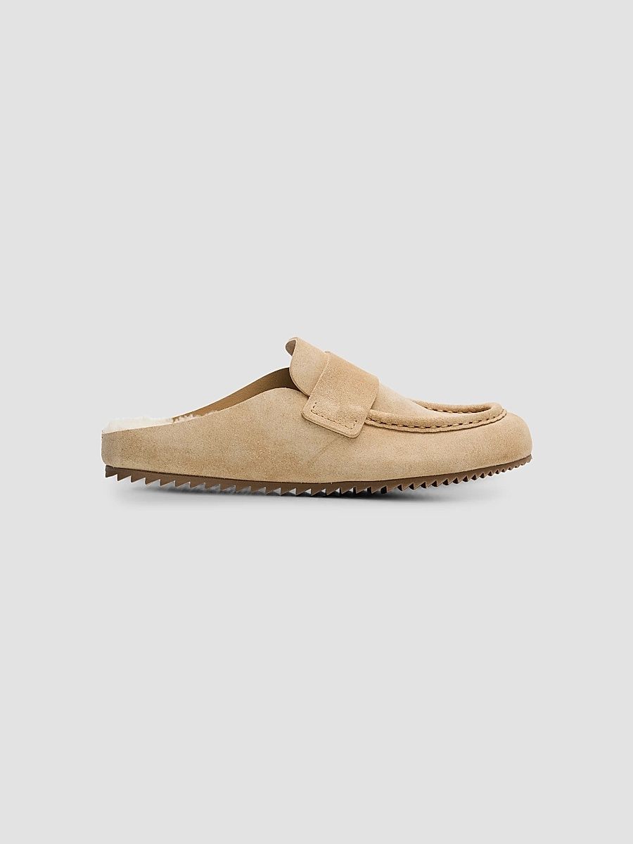 Women's Bilma Shearling-Lined Suede Mules - Dijon Castoro - Size 11
