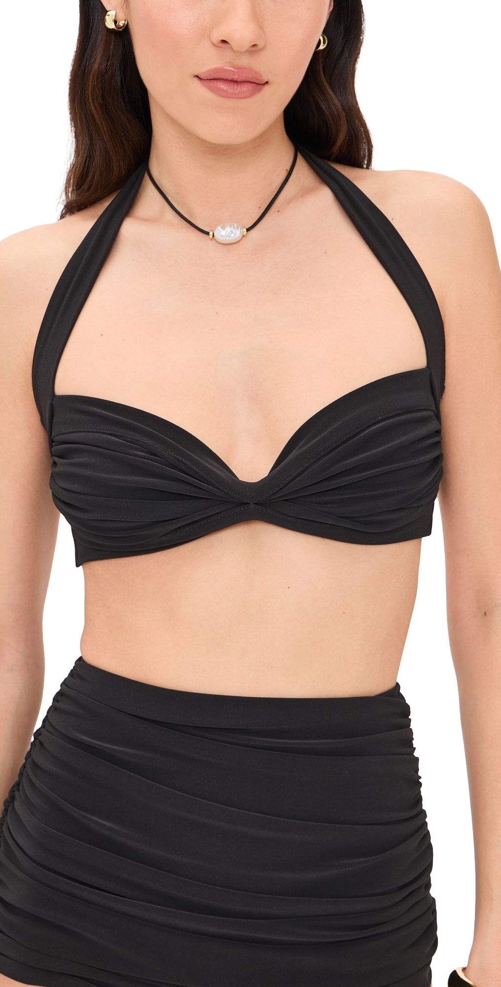 Norma Kamali Bill Bra Bikini Top Black M