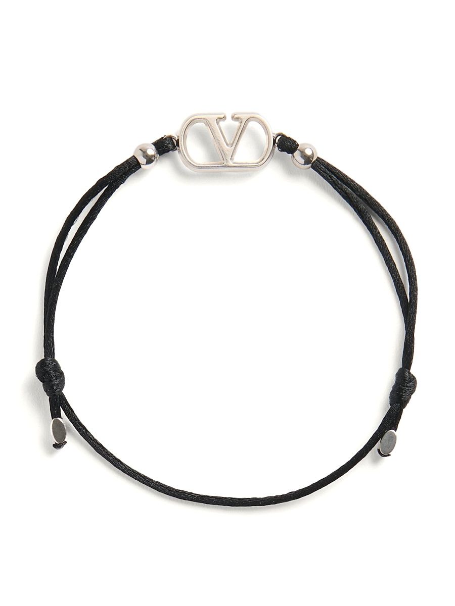 Men's VLogo Signature Cotton Bracelet - Black
