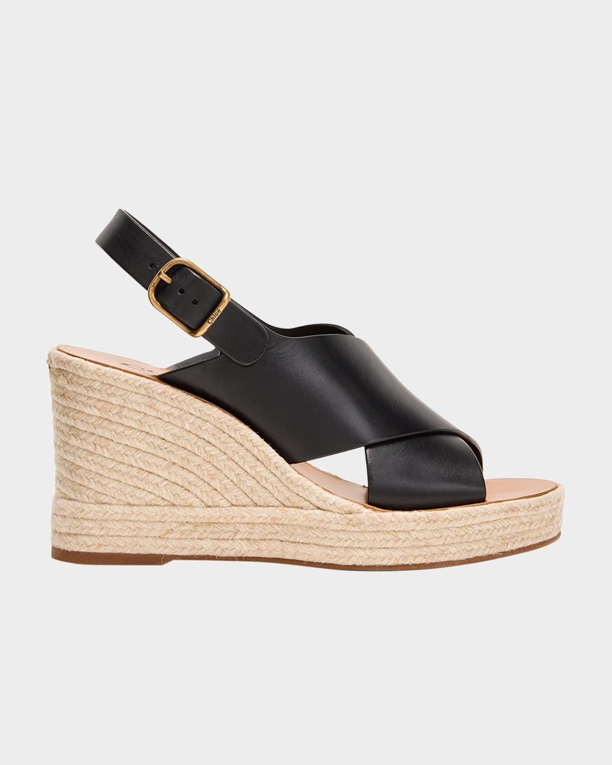 Party Leather Wedge Espadrille Sandals