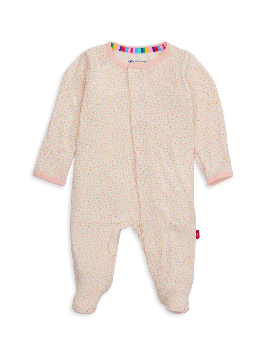 Girl's Baby Girl's Floral Print Footie - Floral - Size 18 Months