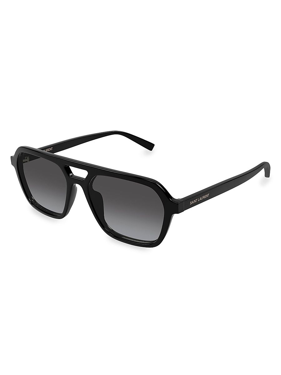 Men's 55MM Aviator Sunglasses - Black
