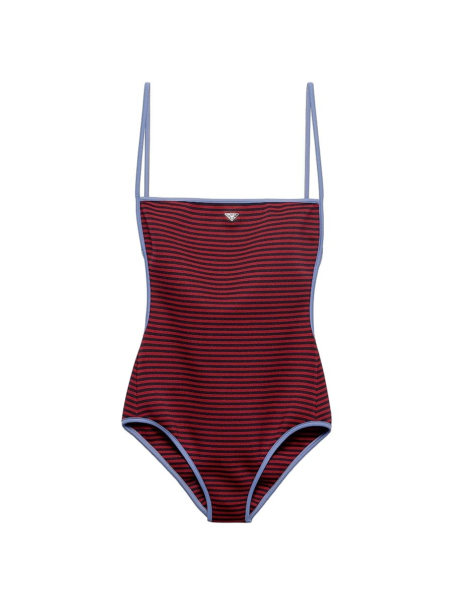 Women's One-Piece Interlock Jersey Swimsuit - Dark Red - Size XL