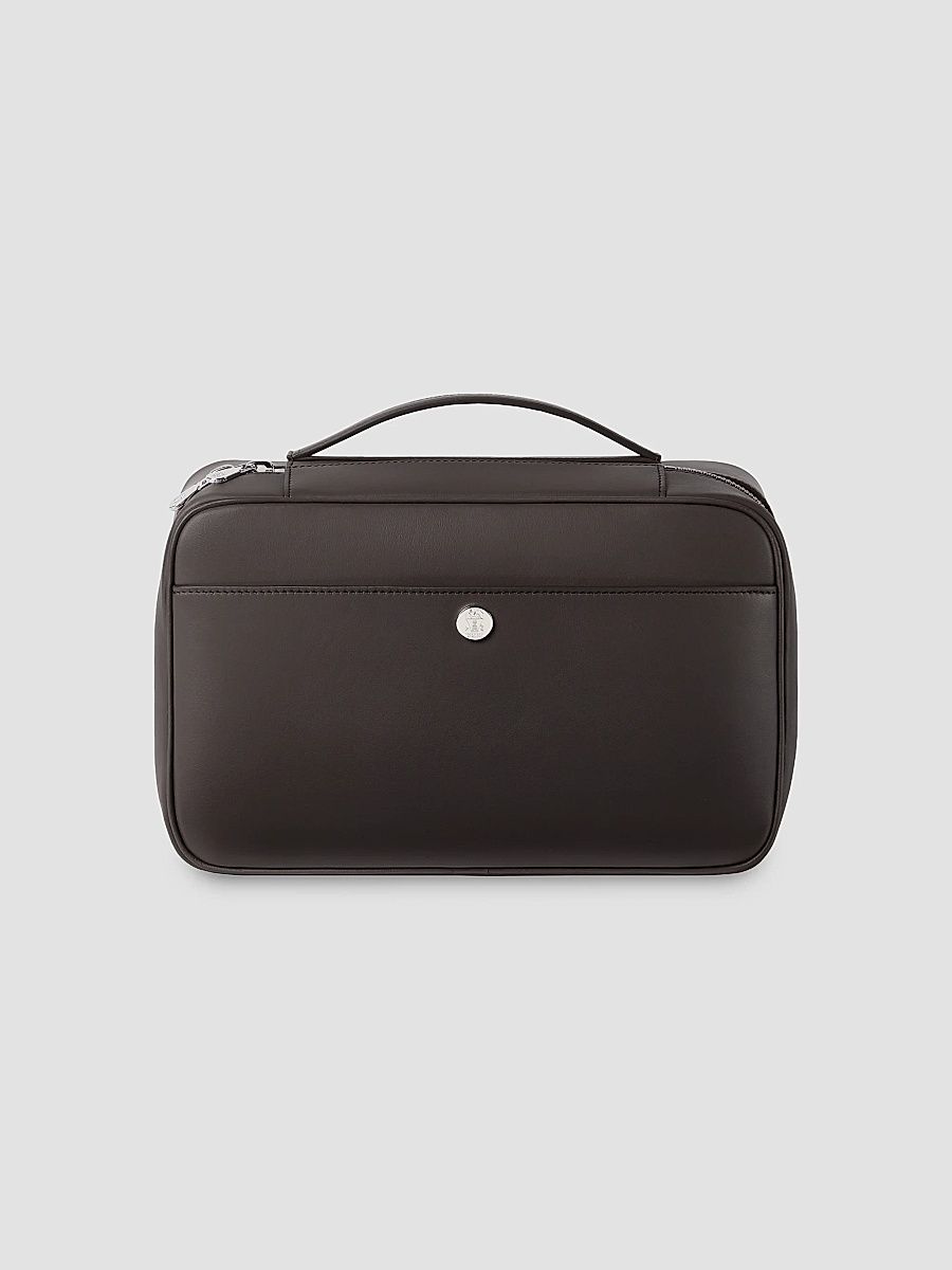 Smooth Calfskin Travel Beauty Case - Brown