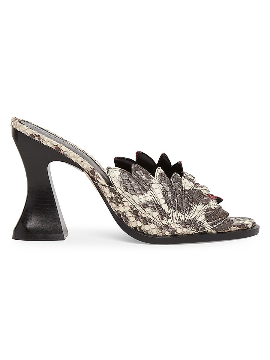 Women's Cha-Cha 100MM Anaconda Mules - Snake - Size 12