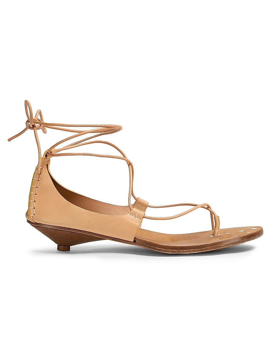 Women's Aves Bare Leather Sandals - Miele - Size 10