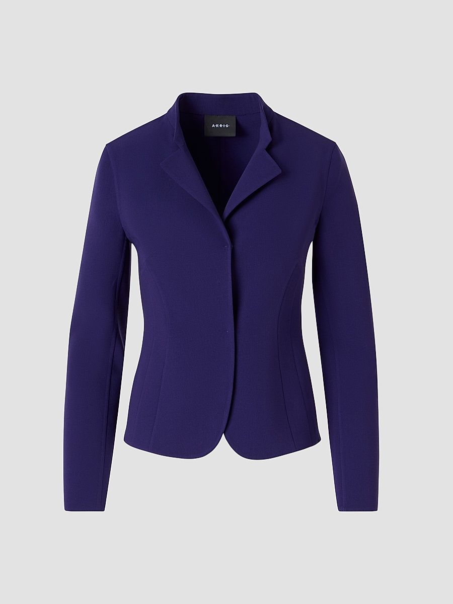 Women's Hamer Double-Faced Wool Jacket - Dark Purple - Size 14
