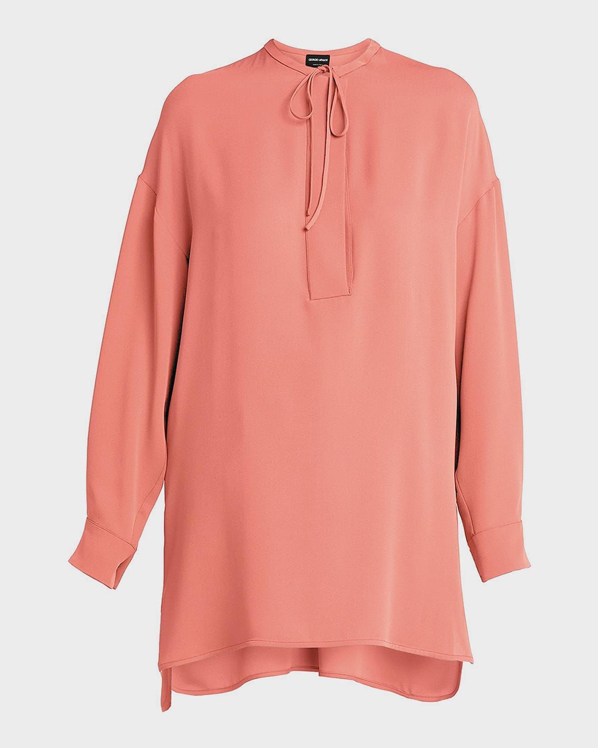 Triple Silk Georgette Neck-Tie Blouse