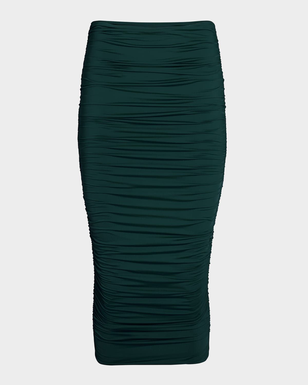 Darcy Mid-Rise Ruched Midi Skirt
