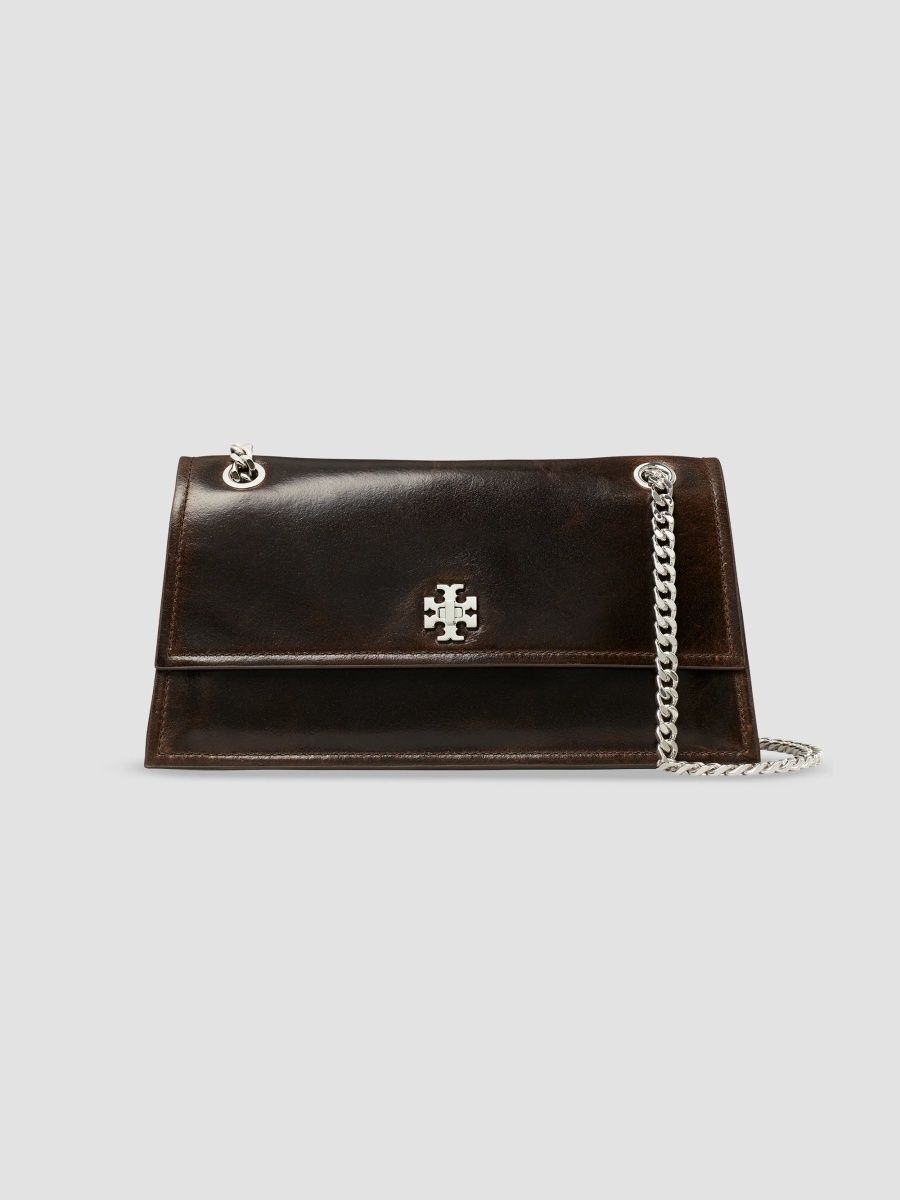 Tory Burch Women's Kira Leather Shoulder Bag - Dark Brown