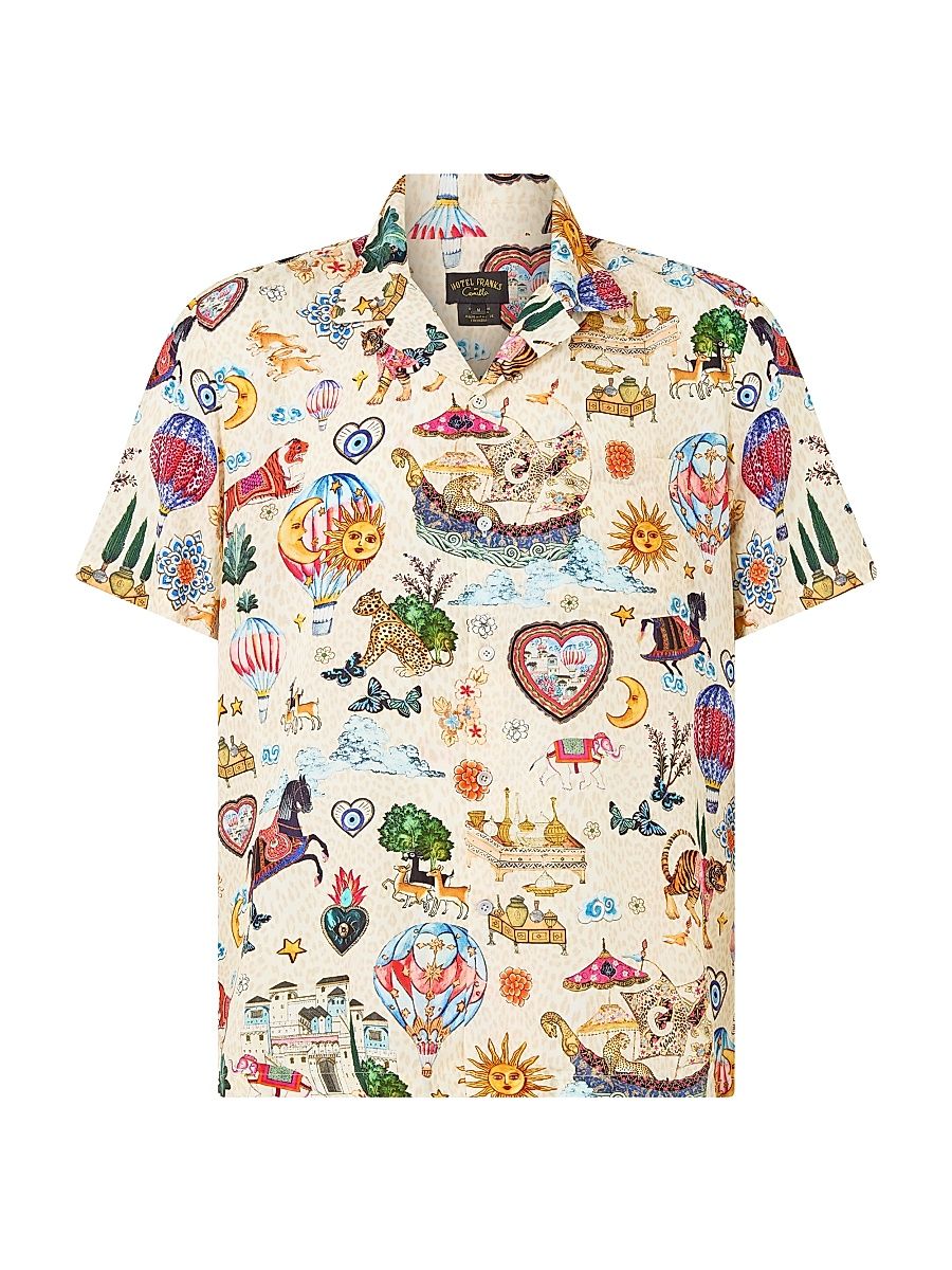 Men's Short-Sleeve Camp Shirt - Kapadokya Kitsch - Size Large