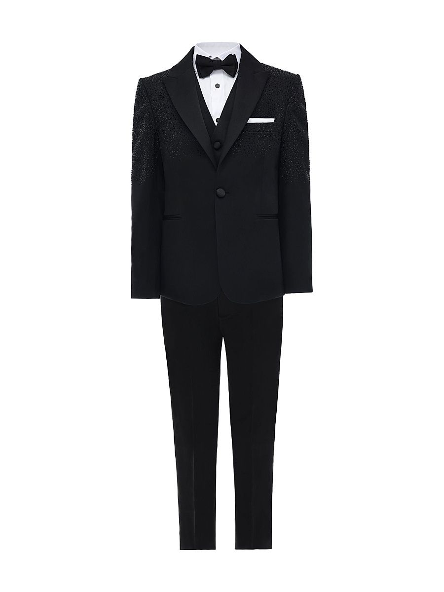 Little Boy's & Boy's Sparkle Suit - Black - Size 13