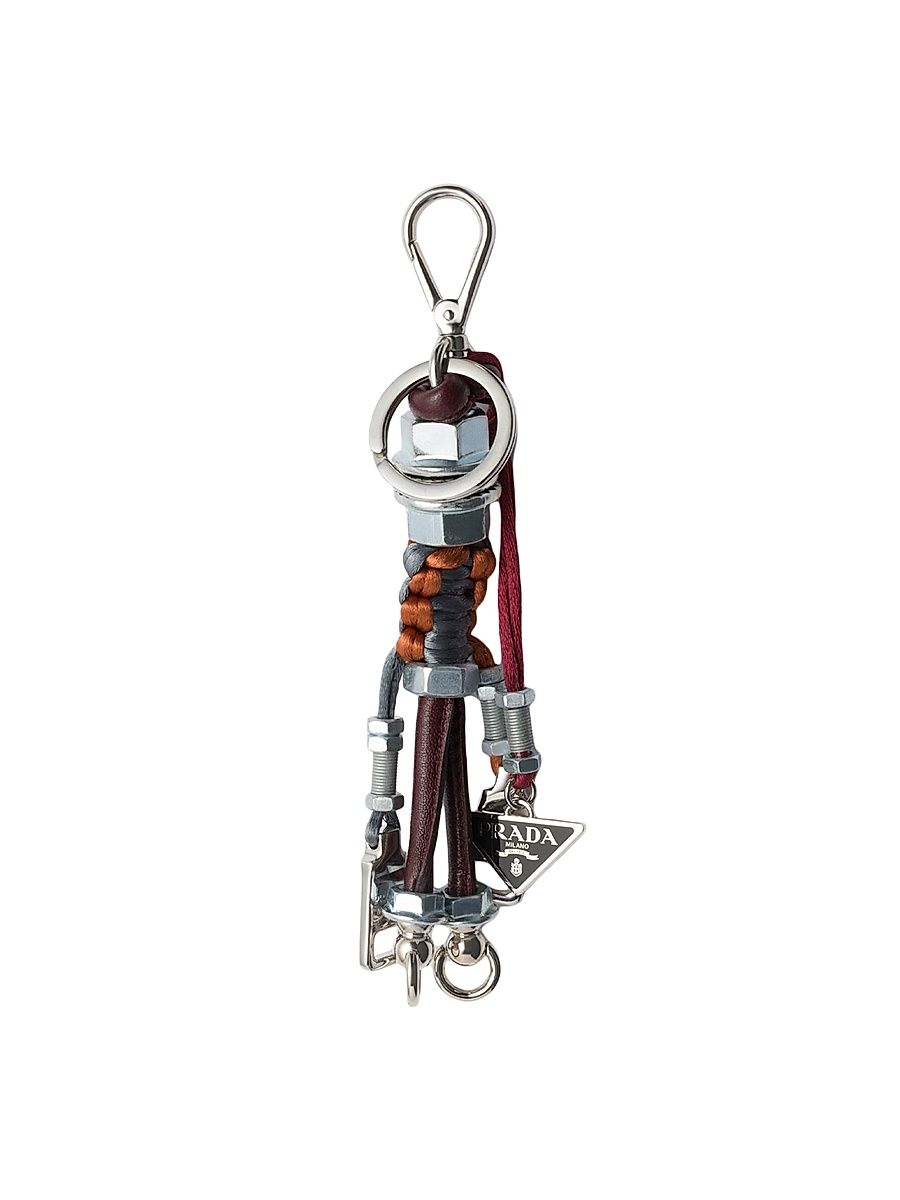 Women's Robot Metal Key Ring Charm - Dark Red