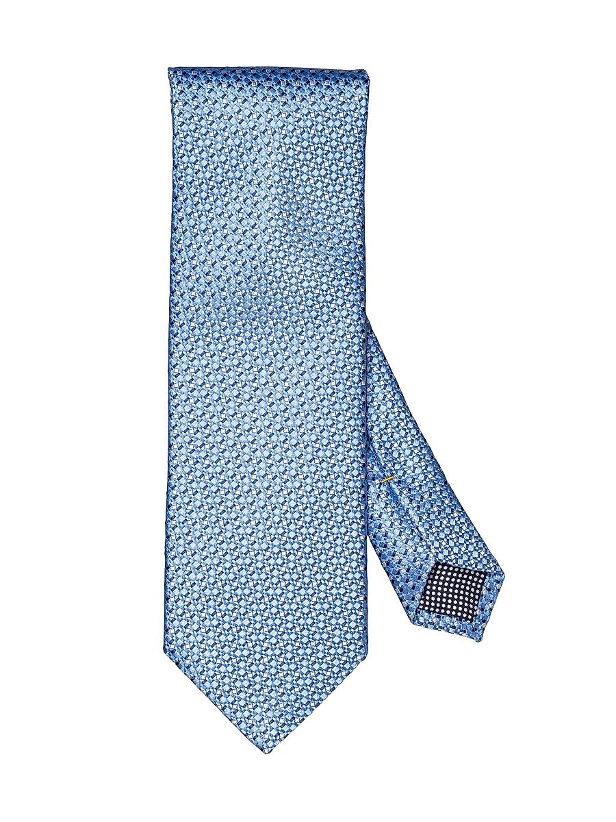 Men's Geometric Silk Tie - Blue