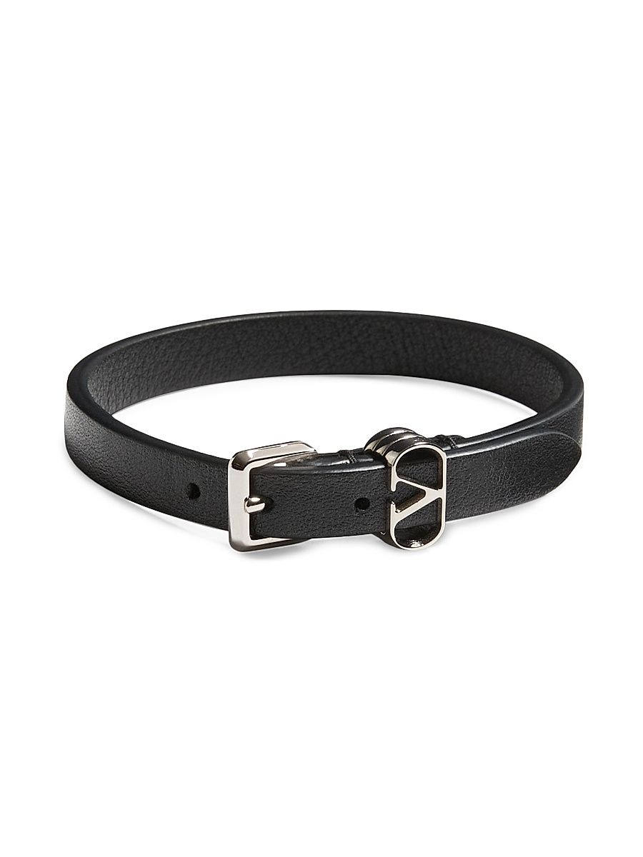 Men's Ovalette Calfskin Bracelet - Black