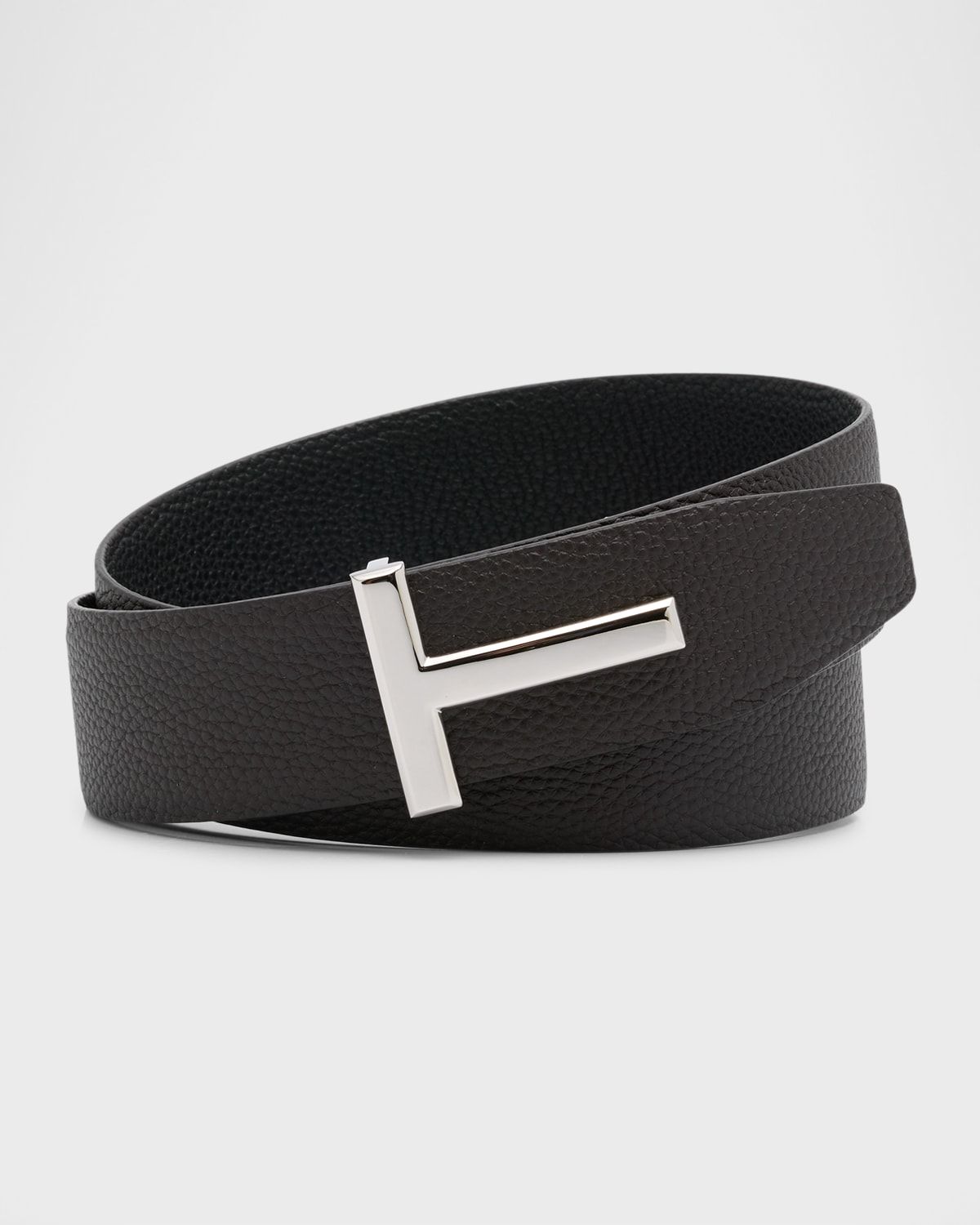 Men & apos;s Signature T Reversible Leather Belt