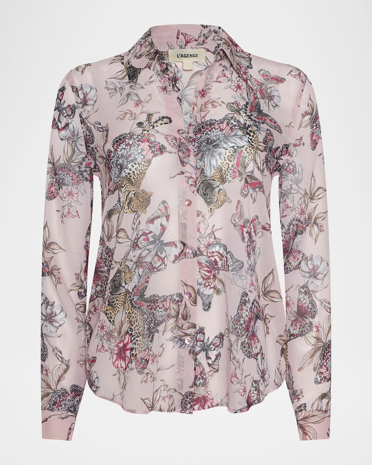 Laurent Button-Front Blouse