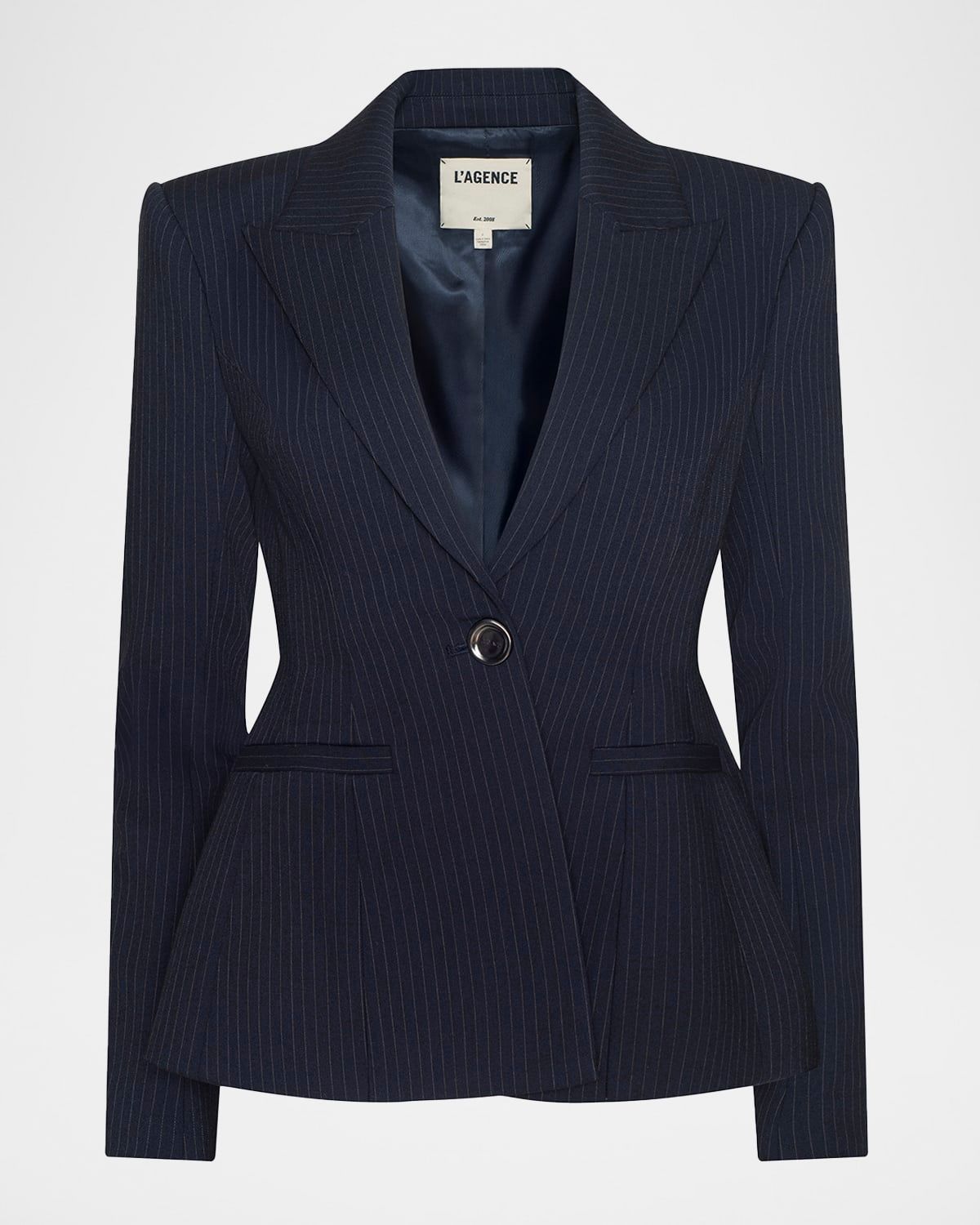 Therese Single-Breasted Pinstripe Blazer