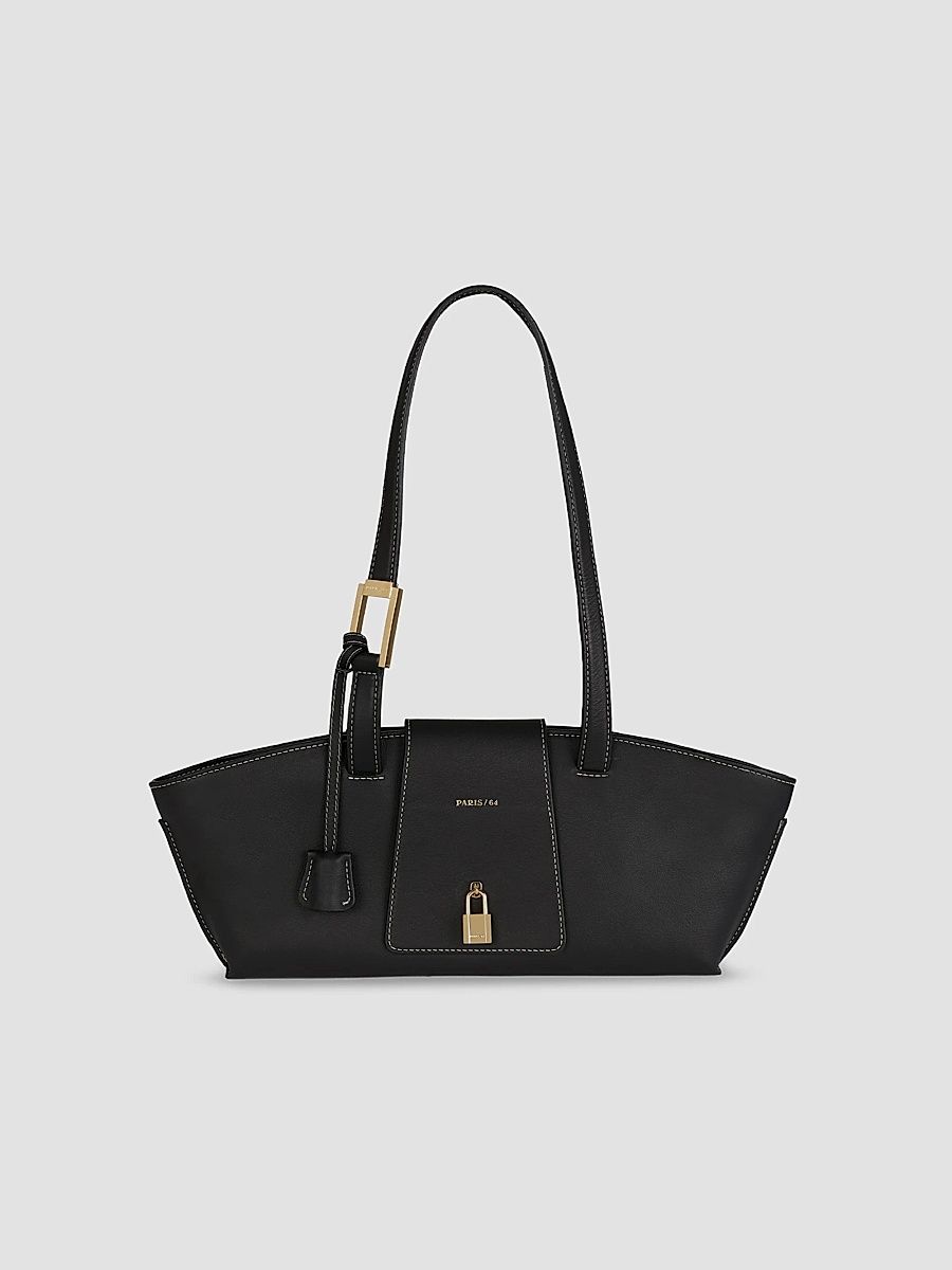 Women's Trocadéro Leather Shoulder Bag - Black