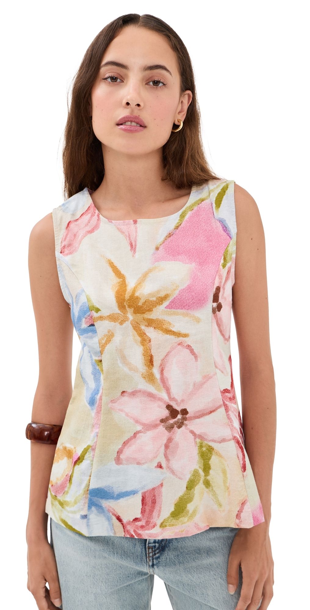 Little Lies Gardenia Top Print L