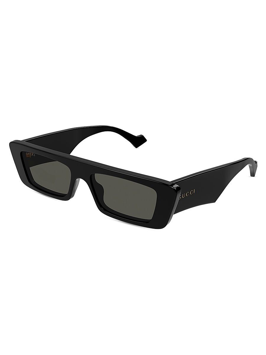 Men's Gucci Generation 54MM Rectangular Acetate Sunglasses - Black