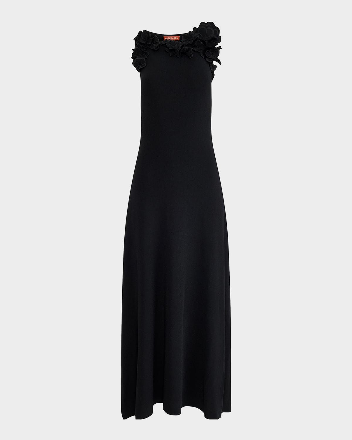 Woolfe Floral Appliqué Maxi Dress