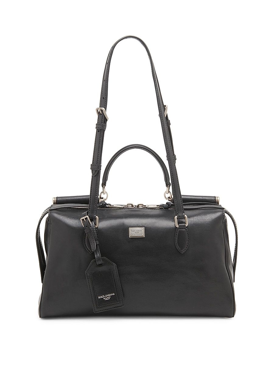 Women's Small Vittoria Rumble Leather Shoulder Bag - Nero