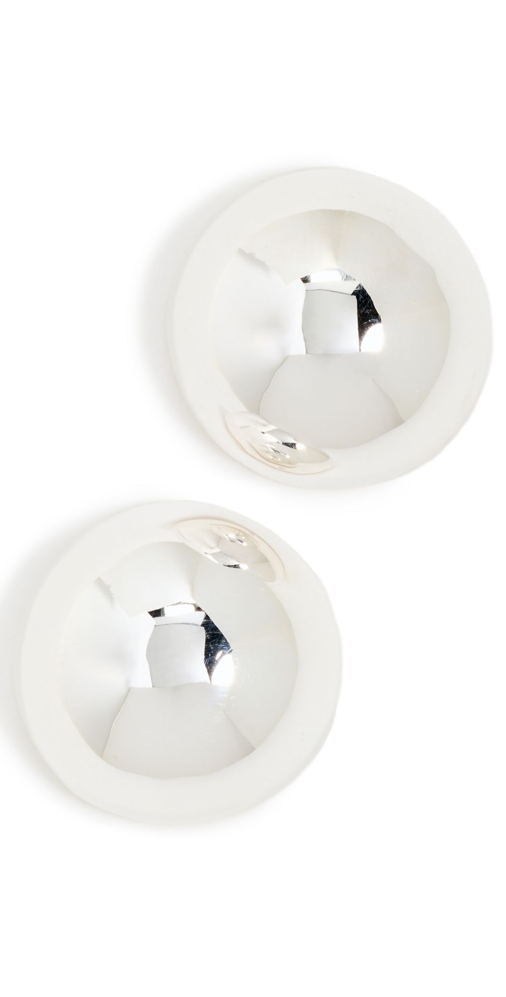 Annika Inez Small Hemisphere Earrings Silver One Size