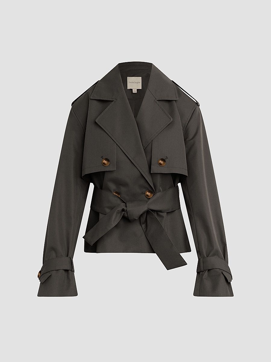 Women's The Charles Trench Jacket - Dark Charcoal - Size Large