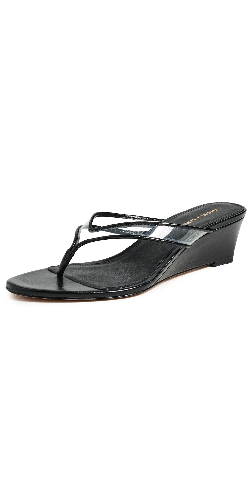 Veronica Beard Clea Wedges Clear/Black 11