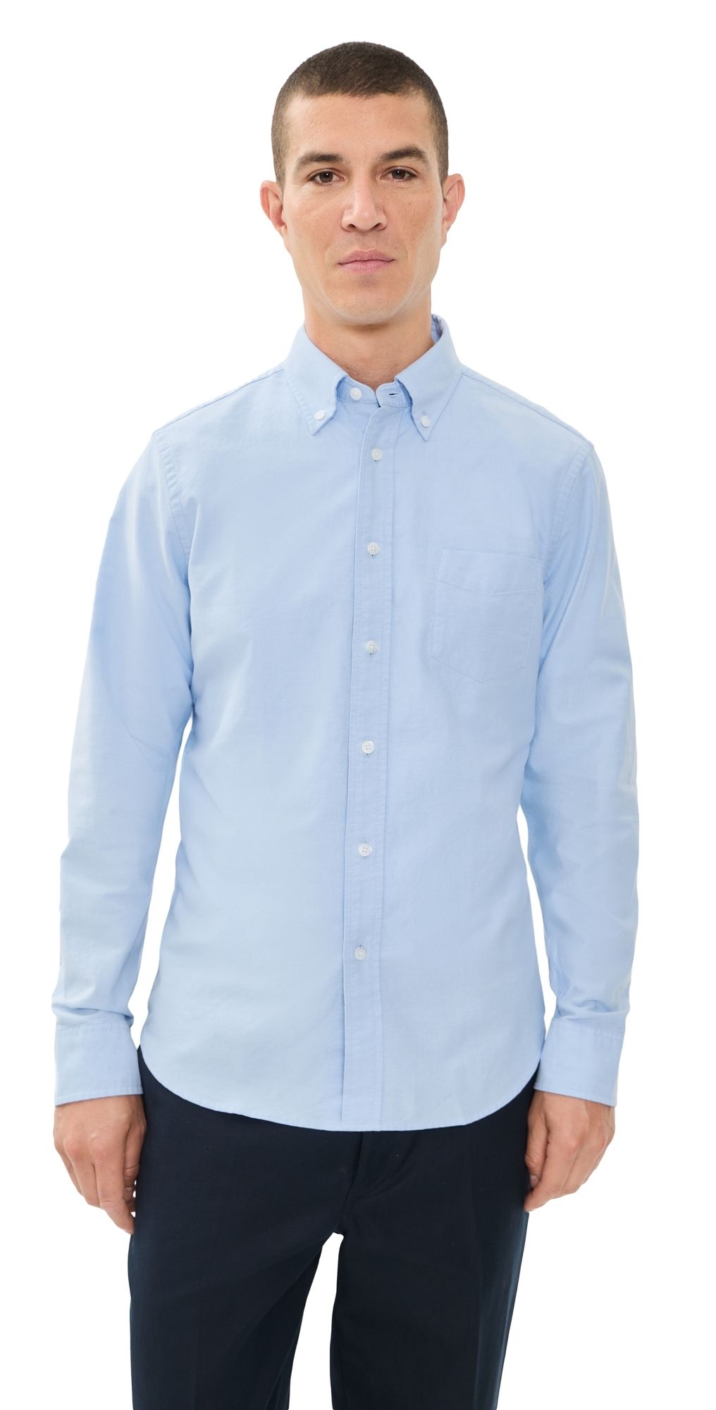 Reigning Champ Cotton Oxford Windsor Standard Shirt Light Blue M