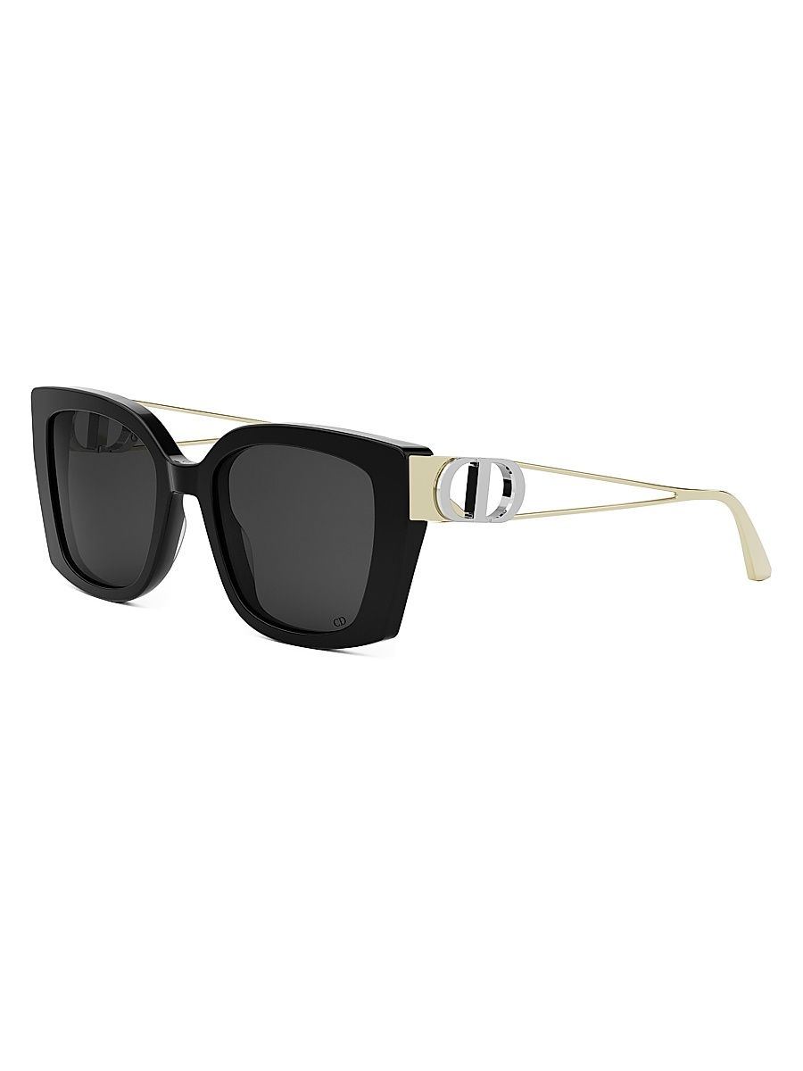 Women's 30Montaigne S13I 53MM Butterfly Sunglasses - Gold Silver Black