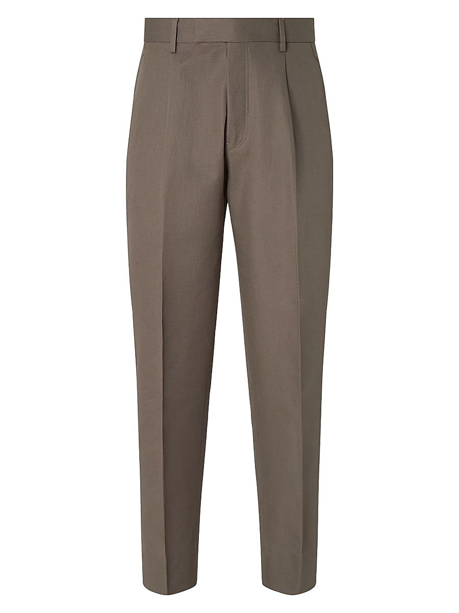 Men's Cotton and Linen Pants - Dark Taupe - Size 42