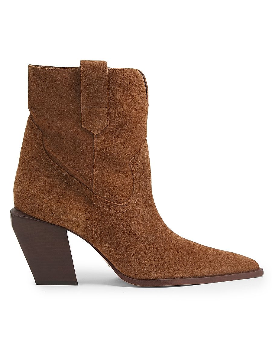 Women's Memphis 80MM Suede Boots - Pecan Brown - Size 10