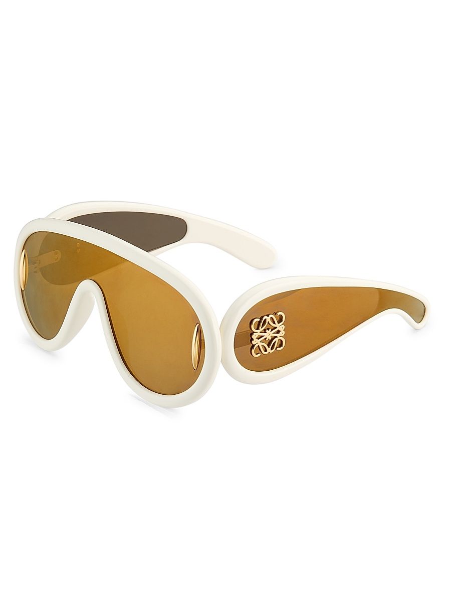 Women's LOEWE x Paula's Ibiza Mask Sunglasses - Ivory Brown Mirror