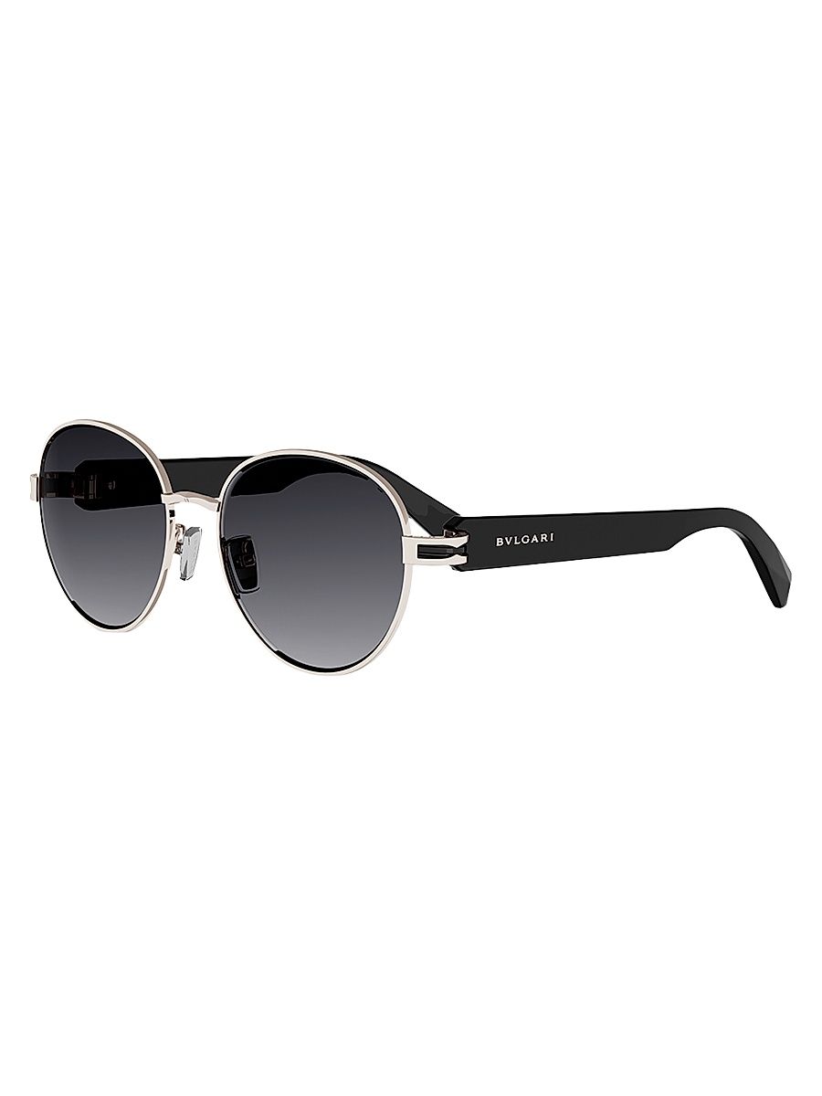 Men's B. Zero1 55MM Round Sunglasses - Rose Gold Gradient Smoke