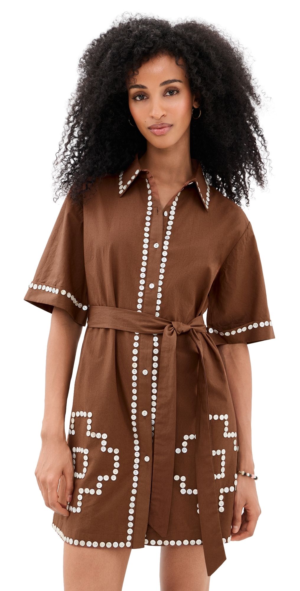 Carolina K Amaia Dress Chocolate Brown XS